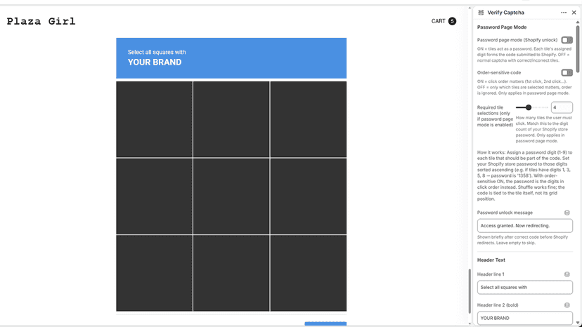 Sections render as native theme blocks.