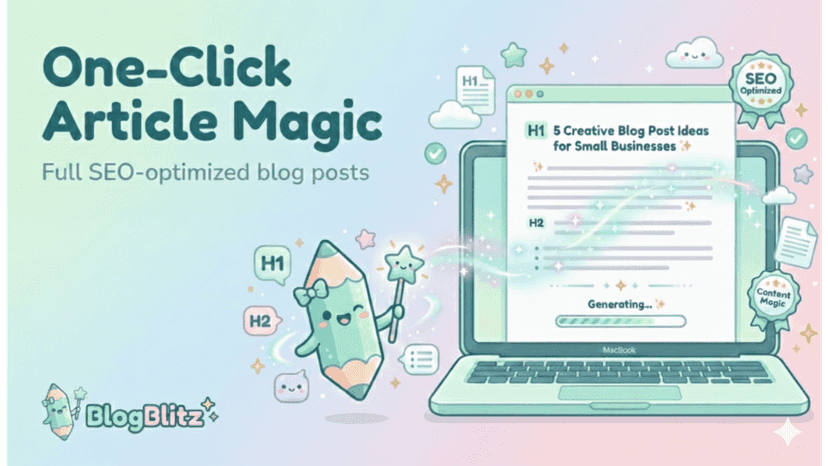 BlogBlitz Ai One-click article Magic