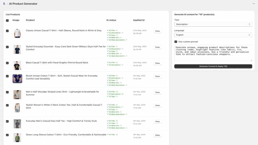 AI Bulk content generator