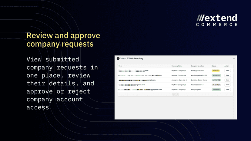 Review and approve company requests
