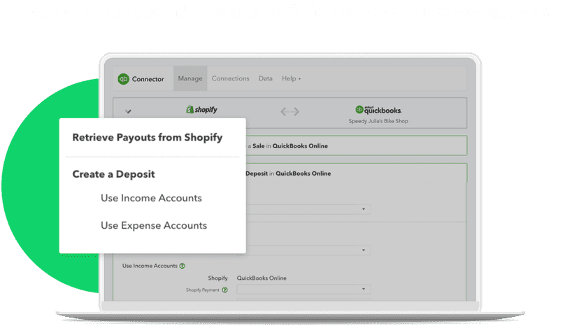 Automatically send payouts to QuickBooks Online .as deposits.