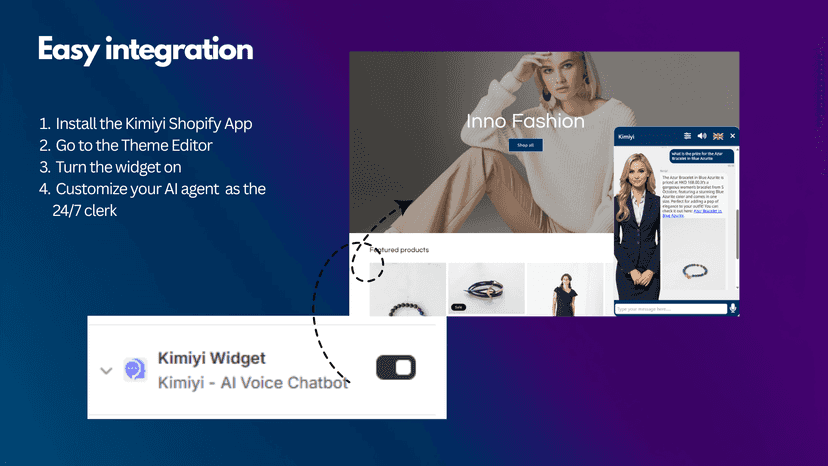 Kimiyi - Easy Integration