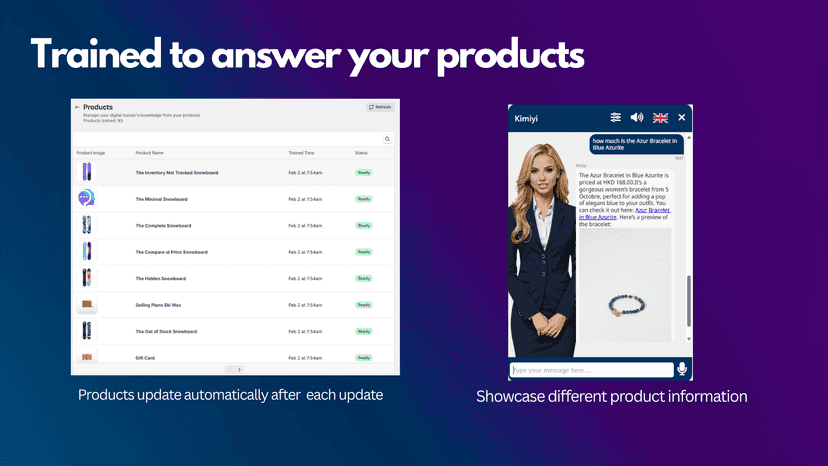 Kimiyi - Train and Auto update product information