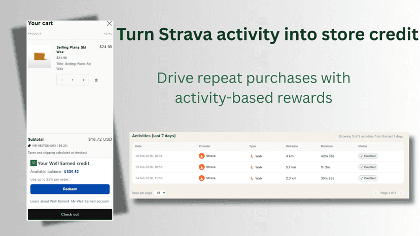 Turn Strava activity into store credit