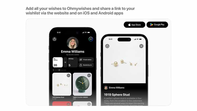 Native integration with Ohmywishes