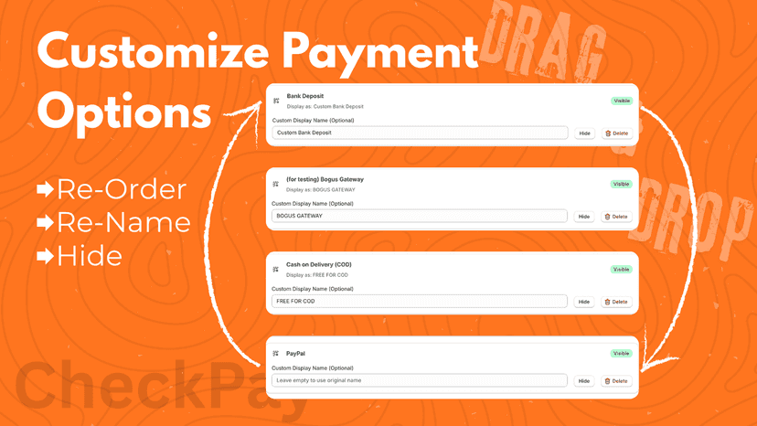 Customize Payment Options