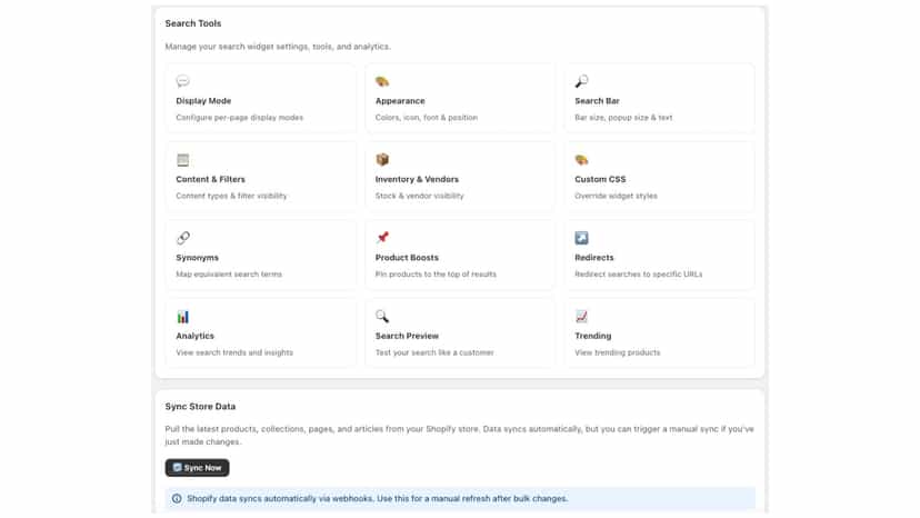 Search Pulse By Amethyst Apps - Settings
