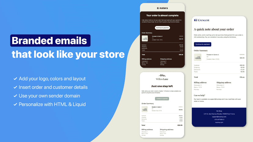 Branded emails that get recognized by your customers