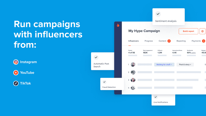 Run campaigns with influencers