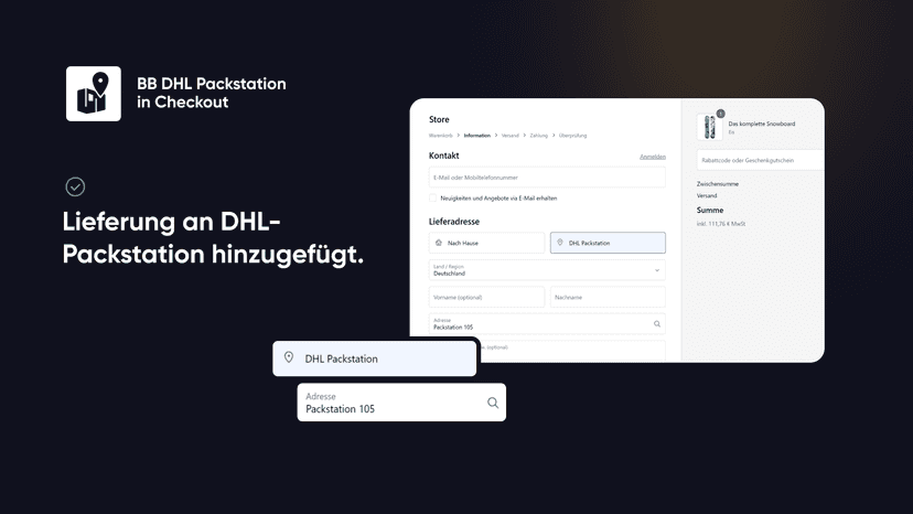 Ein ausgefüllter Checkout
