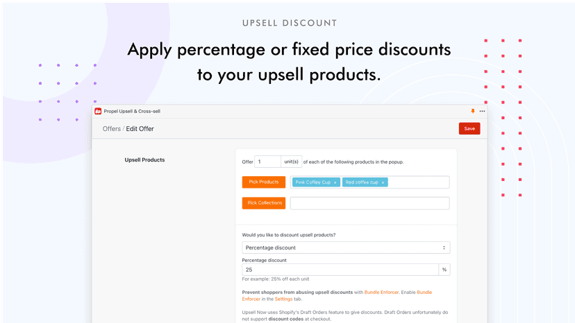 Upsell discounts
