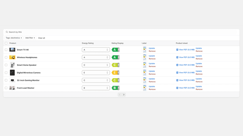 app interface