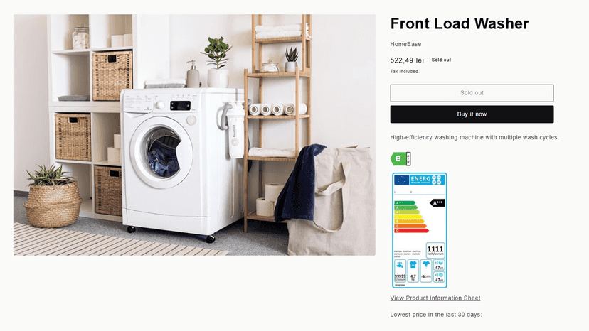 labels are shown under buy buttons
