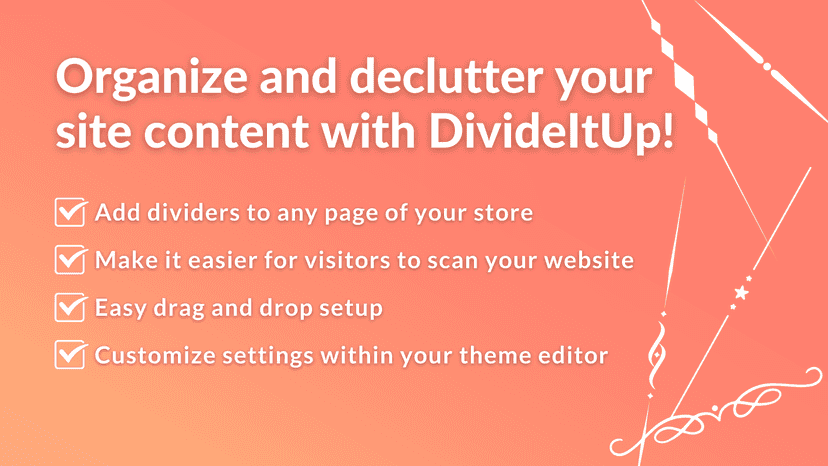 Organize and declutter your site content with DivideItUp!