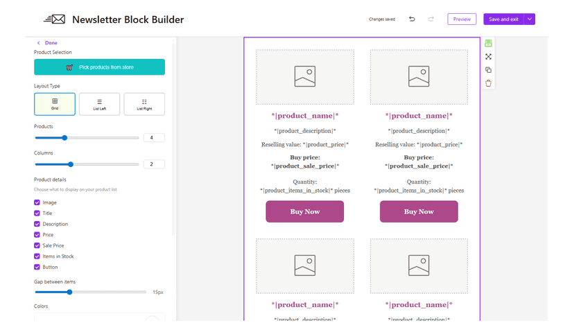 Newsletter builder