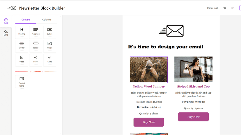 Newsletter builder