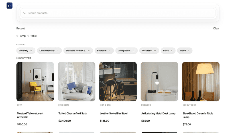 Search page experience: default state