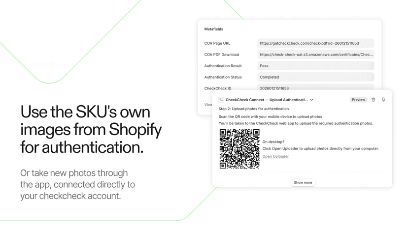 Use Shopify images and data for authentication