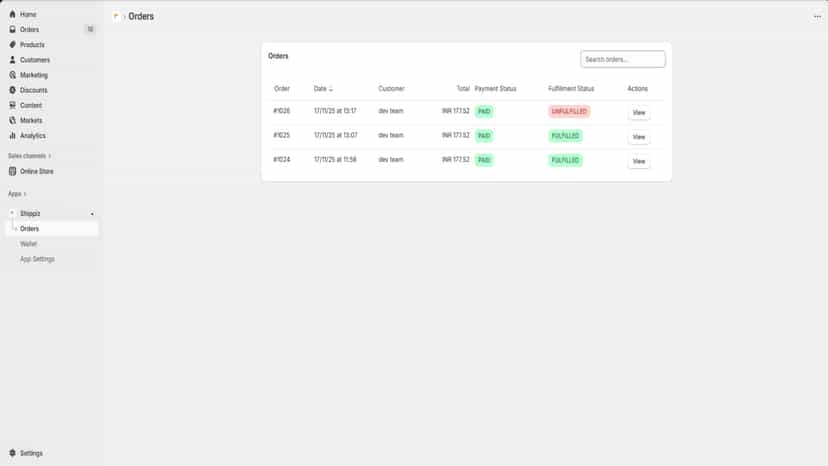 Shippiz Offers list Page