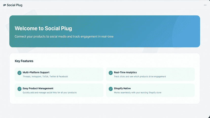 Social Plug Dashboard