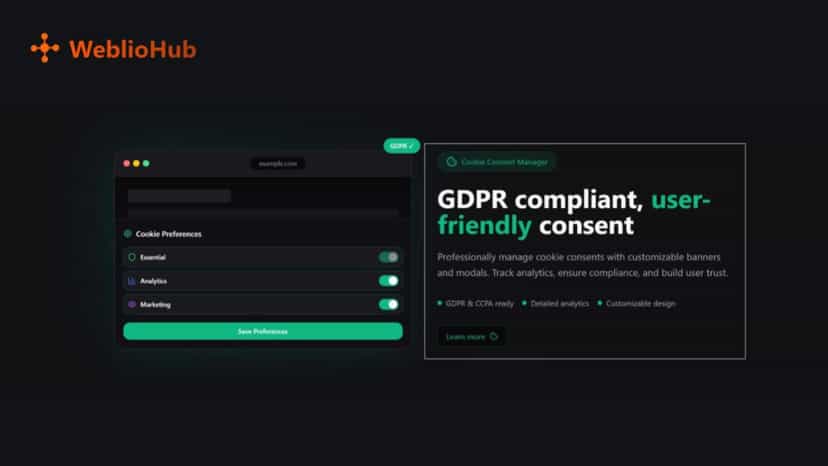 WeblioHub Shopify GDPR