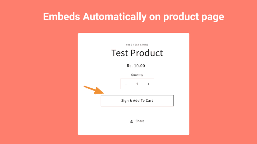 Embeds automatically on Products Page