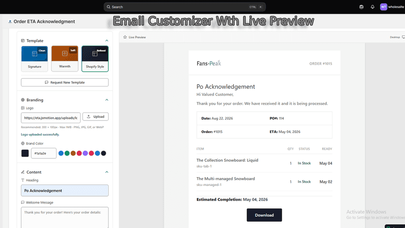 Email Customizer