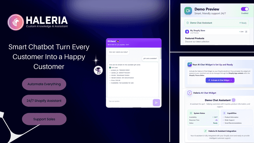 Haleria AI Chatbotand Support: General Inquiry