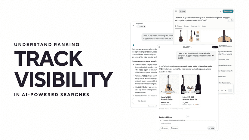 Track visibility in AI-powered searches