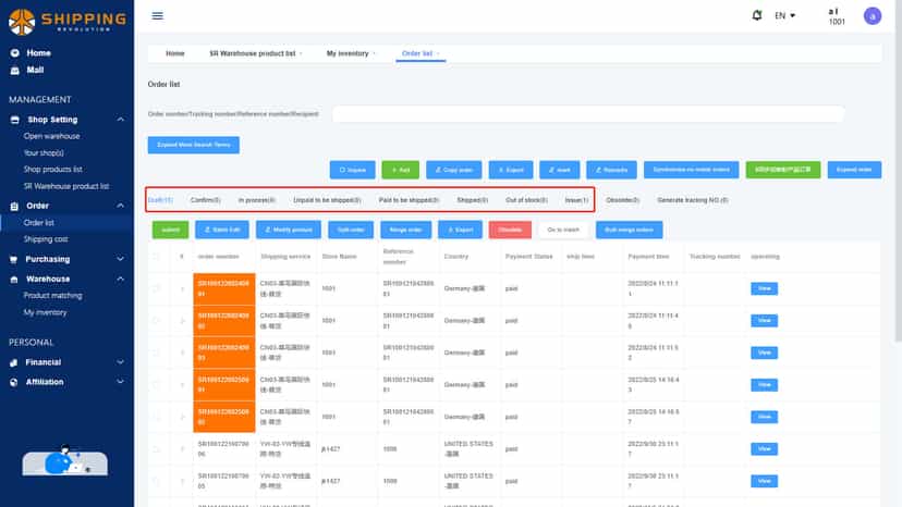 Order management