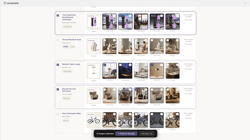 1. sync catalog 2. generate images 3. sync back