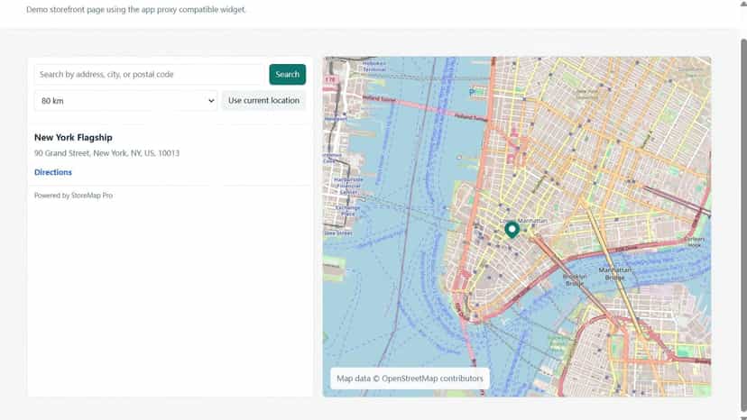 Let customers search by address, postal code, city, or location