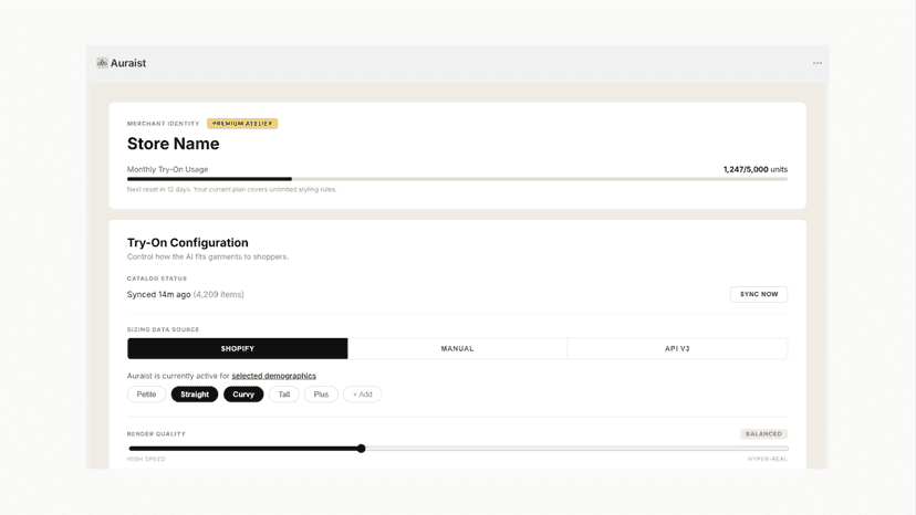 Settings section