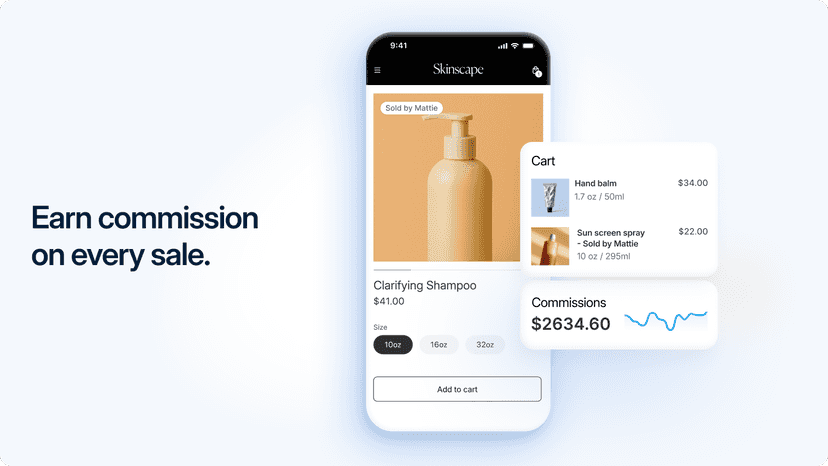 Image showing a merchants' cart and commisions earning