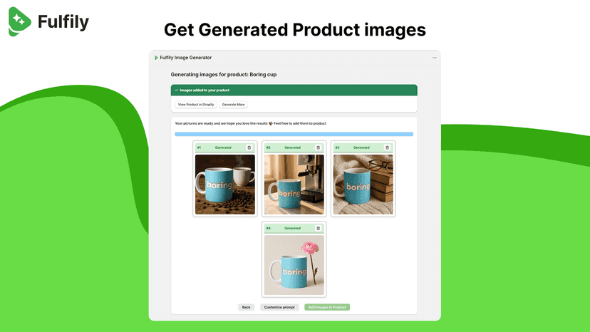 Generated images of a coffee mug in various settings