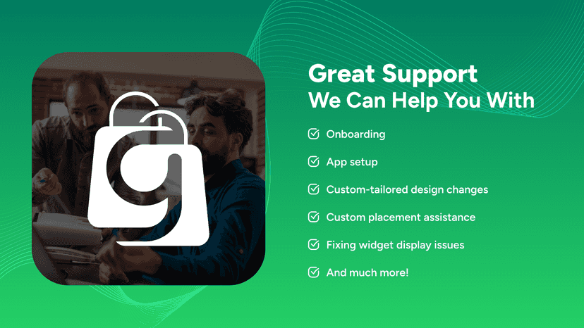 Geekify support with onboarding, setup and design customizations