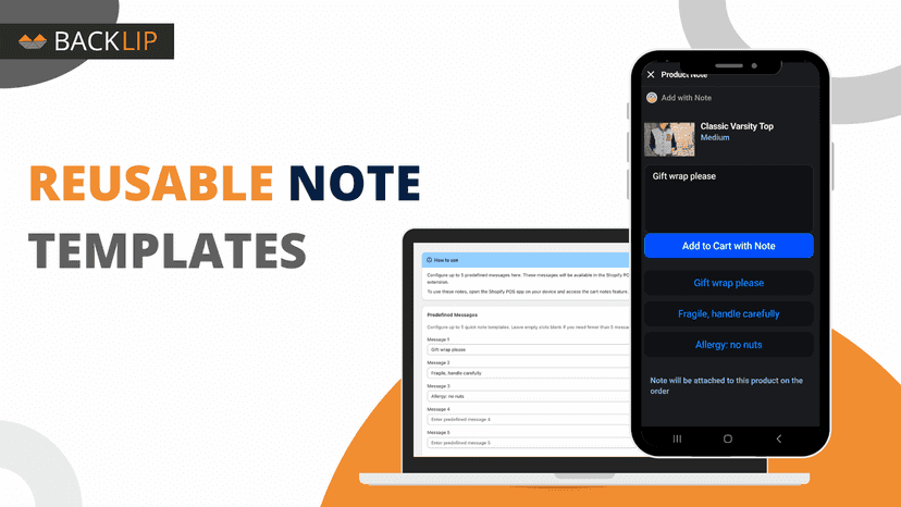 BL POS Quick Note - reusable note templates