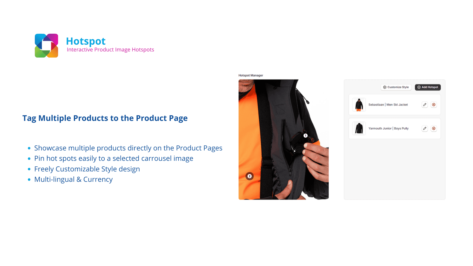 Tag multiple products in a single image for cross-selling