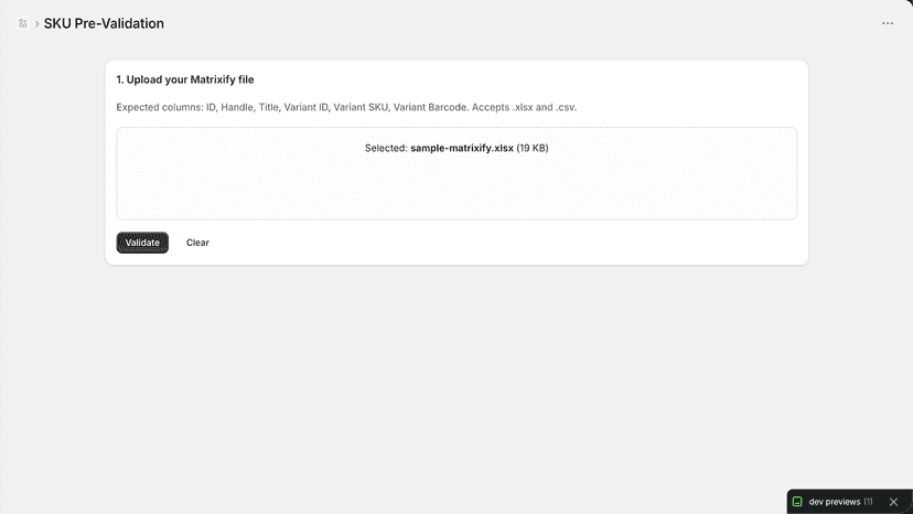 import file