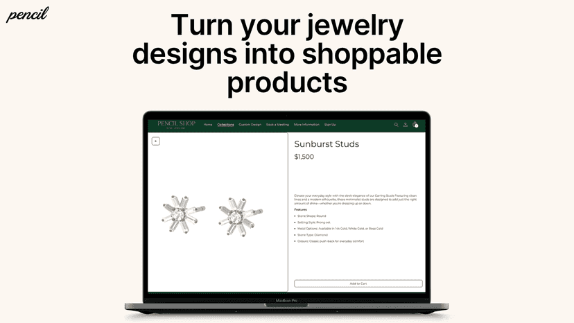 earrings for sale on a website