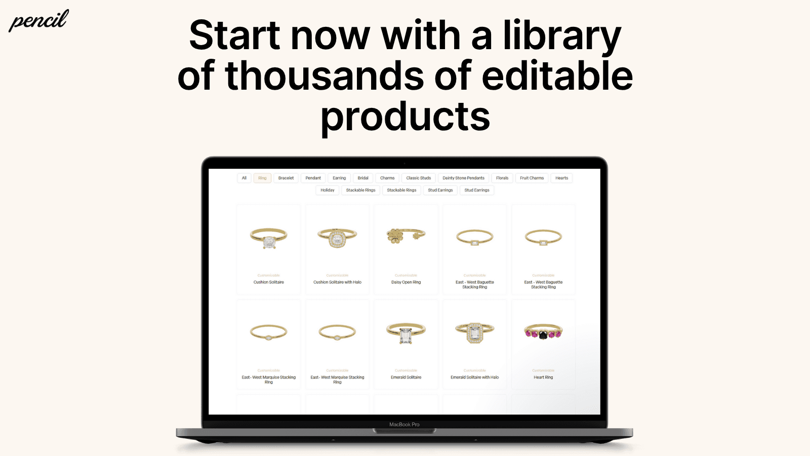 list of jewelry catalog items