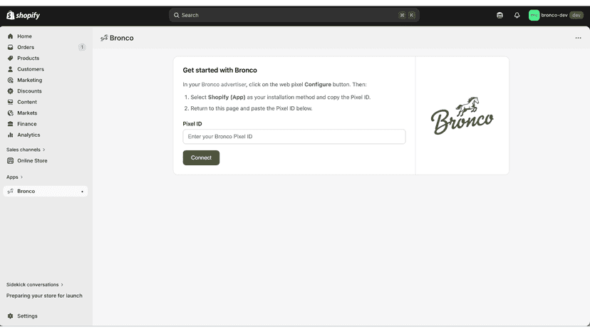 Add the Bronco application to your store