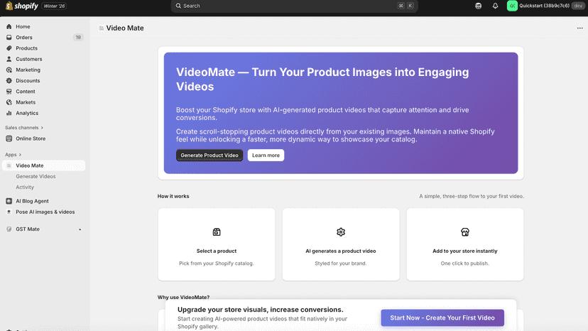 Engage customers with AI videos made from your product images