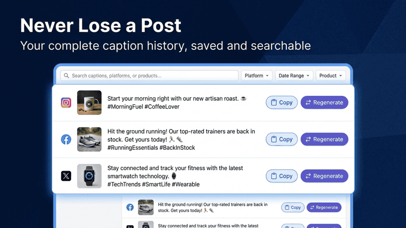 Captions history saved