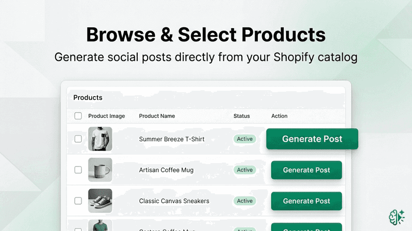 Browse and select products