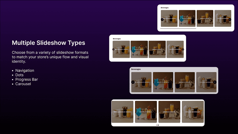 mutilple slideshow types