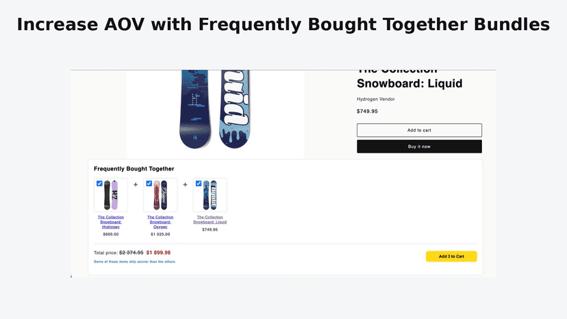 Increase AOV with Frequently Bought Together and Upsells App