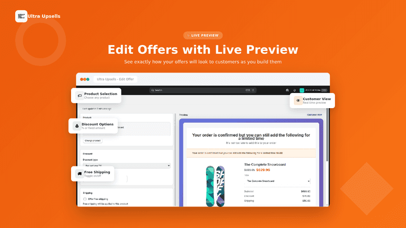 Edit Offers with Live Preview