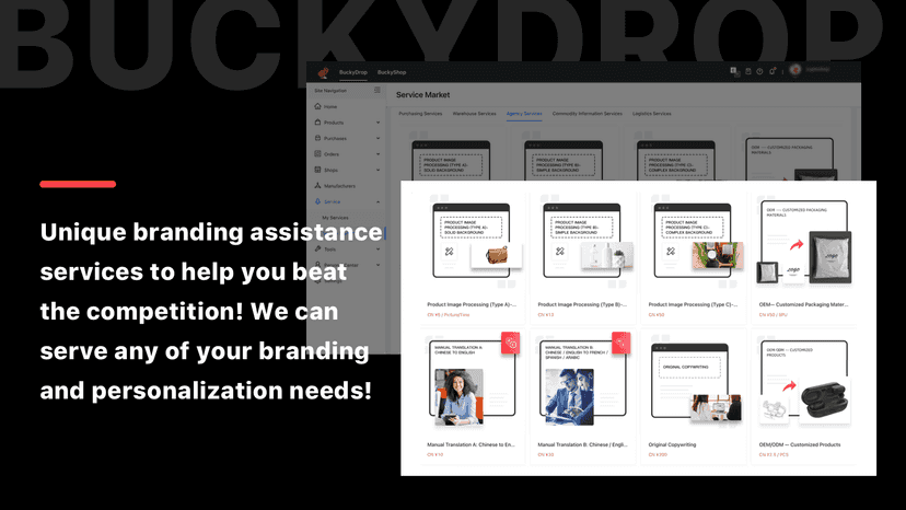 buckydrop-dropshipping-branding assistance services