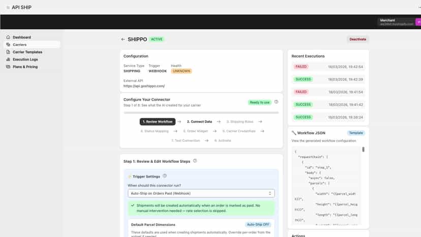 SHIPPO ACTIVE Configuration